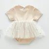 ドレスサマーチュールデイジー刺繍チュチュドレス新生児女の子の女の子の幼児用ドレス幼児服のドレス