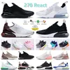 Buty do biegania 270s 270 React Vision Night Maroon Triple Black Core White Anthracyt Brown Navy University Czerwony Światło Kość 27c Dzieci mężczyźni Trenery sportowe trampki sportowe