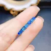 Cluster Rings Vintage Blue Opal Ring Sterling Silver Natural Fire Gemstone Stracking Birthday Gift