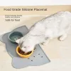 ペットシリコンフードマットポータブル防水漏れプルーフノンズスリップ給餌マットマットボウルパッドクッション猫犬ペットアイテム