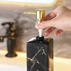 Juego de accesorios de baño Botella de loción de mármol de imitación de cerámica Tipo de prensa Dispensador Accesorios de baño El Artículos de tocador Decoración del hogar