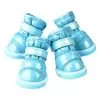 4 PcsSets Winter Dog Waterproof Rain Shoes For Small Dogs Warm Fleece Puppy Pet Snow Boots Chihuahua Yorkie Teddy Sho 240228