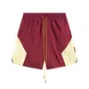 Rhude Shorts Designer Shorts Rhude Shirt Mens DesignerTシャツ夏のカジュアルショーツTシャツビーチショーツTシャツ屋外パンツ