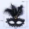 Forniture per feste Principessa ragazze Maschera di piume di pizzo Carnevale Ballo di Natale Costume Regali in maschera Bambini Compleanno Matrimonio Puntelli Cosplay