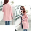 Spring Autumn Knitted Women Cardigan Korean Femme Jacket Fashion Medium Length Female Long Sleeve Sweater Ladies Tops Q837 240229