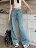 Jeans pour femmes Circyy Y2K pour femmes pantalons en denim taille haute bleu jambe large pantalon streetwear mode vintage droit 2024