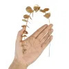 Dekorativa blommor 10st Golden Artificial Plants Eucalyptus Leaf ChultanCoration for Home Living Room Diy Wedding Party Flower Flower