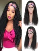 Ishow Human Hair Wigs With Headbands No Glue Easy to Install Body Straight Water Headband Wig Loose Deep Curly None Lace Wigs for 2182146