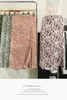 Skirts Women Skirt Summer French Vintage Leopard Pattern Split Half-body Lady High Waist A-line Mid Length Wrap Hip