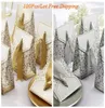100Pcslot Silver and Gold Ribbon Favor boxes For Wedding and Party Gift box and Bridal shower Party Candy Box Favors4551303
