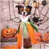 Vêtements de chien Lunettes décoratives Party Cosplay Pet Halloween Lunettes de soleil mignonnes Lunettes de chat en plastique Creative Drop Livraison Dh5Ci