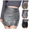 Jupes sous jupe short femme Slim paillettes taille haute ventre complet solide Sexy élégant