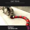 Toys Smart Sensing Interactive Cat Toys Automatisch Eletronic Snake Cat Play Play USB -oplaadbaar kitten speelgoed voor kattenhonden huisdier