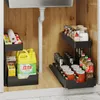 Kitchen Storage Drawable Drawer Basket Convenient Rust-proof Time-saving Installation Waterproof Saving Space Household Accessories Sorting