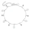 Braccialetti a maglie Bracciale in argento sterling 925 con trifoglio con zirconi per gioielli da donna con ciondoli per feste di fidanzamento e matrimonio alla moda