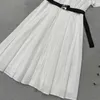 Designer 23ss summer dresses women dress womens designer clothing Classic embroidered monogram pleated dress on chest High quality womens clothing designerAWA2