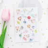 Cadeauverpakking 40 stks/partij Kawaii Stickers Bloemen Plant Dier Serie Zelfklevend Decoratief Papier DIY Handgemaakte Dagboek Ablum Scrapbooking