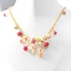 Hangerkettingen Ten Mile Peach Blossom Emaille Sieraden Topkwaliteit Lente 2024 Voor Vrouw Trendy