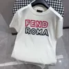 Fendyly T-shirt Designer Luxury Fashion Men Top Quality Loose And Comfortable Color Blocking Letter Embroidery Pattern Short Sleeved T-shirt