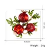 브로치의 세련된 에나멜 드롭 오일 석류 석류 브로치 절묘한 기질 과일 유니와이드 연회 세트 의류 액세서리