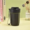 Water Bottles 316 Stainless Steel Coffee Cup Portable Vacuum With Rope Octagon Outdoor Handy Insulated