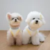 Coletes para cães de estimação camiseta algodão respirável colete para primavera verão doce bebê urso impressão chihuahua roupas de gato de cachorro