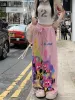 Capris High Street Fashion Cartoon Pants Automne Danse Taille Haute Sarouel Harajuku Mode Lady Pantalon Casual Pantalon Japonais Lâche