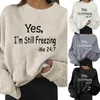 Sweats à capuche pour femmes Femmes Lettre Imprimer Sweat-shirt graphique Casual Col rond Pull Chemise ample Fermeture éclair complète Haut d'entraînement Polaire floue 3 pièces