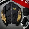 Men's Jackets Unisex Mens Wing Design Spring Multi Color Embroidery Bomber Jacket Men Streetwear Brand-clothing Casual Hip Hop Coat