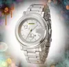 Iced Out Grande Taille Deux Yeux Squelette Cadran Montre Hip Hop En Acier Inoxydable Bande De Tissu Hommes Femmes Calendrier Mouvement À Quartz Horloge Affaires US Angleterre Montres Populaires