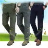 Штаны быстрые сухие повседневные штаны Мужчина летняя армия военные тонкие брюки Мужские тактические грузовые штаны мужчина легкие серо -голубые зеленые