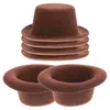 Vêtements de chien 6 pcs mini chapeau de cowboy chat petite bouteille petits chapeaux tissu de fête pour l'artisanat