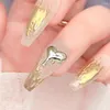 Decorações de arte de unhas 20pcs 3D gota de água coração encantos metálicos brilhando design de metal jóias diy manicure caso de telefone acessórios decorativos