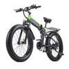 Jinghma R5 14A Folding Electric Bicycle med förbättrad räckvidd, bred däck utanför Road Electric Mountain Bike