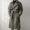 Misto lana da uomo Mauroicardi Autunno Inverno Lungo e spesso cappotto di lana caldo Uomo doppio petto Cappotto di lusso elegante chic stile inglese in misto lana 231006