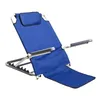 Camp Furniture Bed Backrest Support Folding Bleacher Cushion Seat Pad Floor Beach Chair With For Bedroom Dorm Traveling Camping Hiking