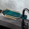 Küche Lagerung Waschbecken Badezimmer Wasserhahn Abflusshalter für Zubehör Rack Lappen Seife Schwamm Trockenstange Dusche