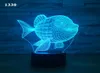 3D Illusion USB Nocne światła lampa Projektor zasilany 5. bateria Bin Touch Button LED LED dla domu3407565