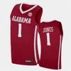 Alabama Crimson Tide 10 Mouhamed Dioubate 33 Ward Harrell 2 Maglia da basket Grant Nelson 23 Nick Pringle 31 Max Scharnowski 15 Jarin Stevenson 11 Mohamed Wague