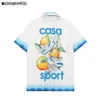 Camisetas para hombres Polo Camiseta Camiseta Última camiseta para deportes de playa Patrón de tendencia para correr Diseño de letras Polo de manga corta 240301