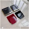Spiegel Dopaminfarbe Klassischer zusammenklappbarer Doppelseitenspiegel Tragbare HD-Make-up-Vergrößerung mit Flanellbeutel für VIP-Kunden-Drop Dhtyj
