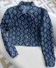 Robes de travail 2024 printemps/été géométrique diamant col rabattu veste en jean Jacquard jupe en forme de H ensemble deux pièces