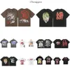 Hellstar t-shirts masculino e feminino designer de manga curta impressão elegante com padrão exclusivo estilo hip hop camisetas 940