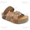 Slippers صندل كبير غير رسمي للنساء 2023 جديد قاع مسطحة قاع جديدة فوق الصنادل T240301