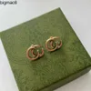 2024G Stud Classic Lettera Orecchini Borchie Hanno francobolli Retro Orecchini in oro 14k Designer per i gioielli da regalo di compleanno per la festa nuziale delle donne