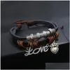 Bracelets de charme de style punk et femmes bracelet en cuir mtiayer