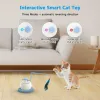 Repellents 360 Rotating Automatic Interactive Electric Cat Toys Plate Motion Undercover Mouse Fabric Moving Feather Pet Toys Cat Supplies