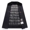 メンズウールブレンド2022冬の高品質のウールトレンチコートメンズウールジャケットダウンライナーデタッチ可能な厚い暖かいコートプラスサイズS-XXXL 240301
