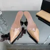 AIA Women Lady Summer 5cm Heel Slipper PVC Heart Fashion Designer Casual Beach Office Formella tofflor Skor AL5632