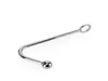 small size single ball metal anal hook with bead butt plug dilator stainless steel prostate massager BDSM sex toy for man women D17618540